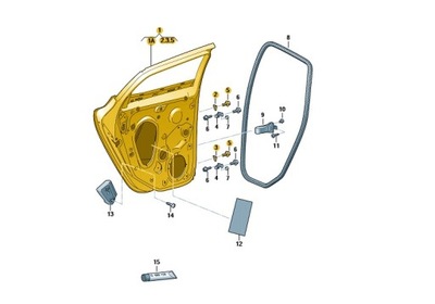 Двері зовнішнє правий задній seat arona oe: 6f9833052e фото №1