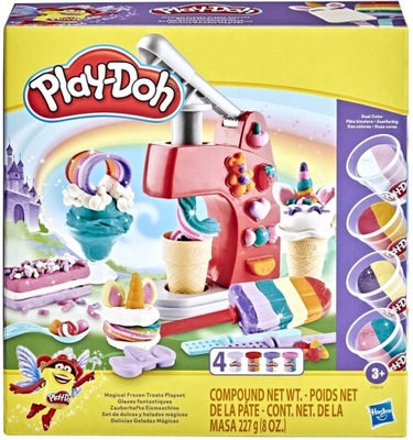 CIASTOLINA PLAY-DOH LODY LODZIARNIA MEGA ZESTAW ZACZAROWANE LODY F3614 227G