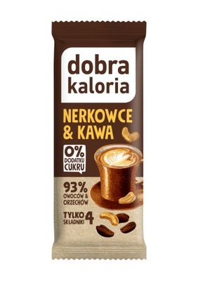 BATON DAKTYLOWY NERKOWCE KAWA BEZ DODATKU CUKRÓW 35 g - DOBRA KALORIA