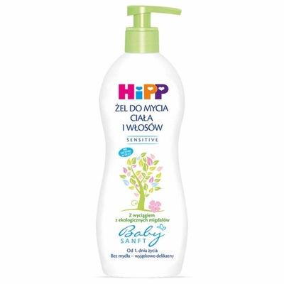 HiPP żel do mycia ciała włosów dla dzieci 400 ml