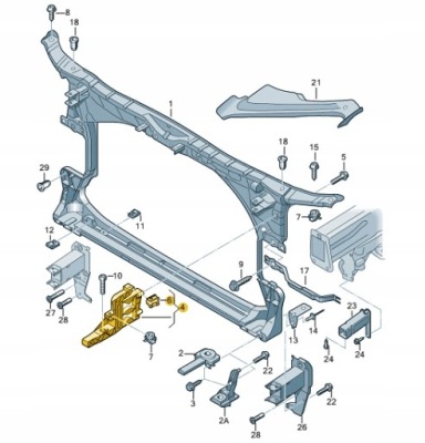 Напрямна кронштейн лампи ліва audi a7 4g8805607 фото №1