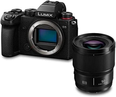 Aparat fotograficzny Panasonic LUMIX S5 korpus + obiektyw czarny