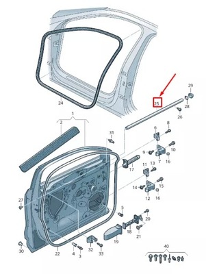 Audi q3 f3 передняя часть left upper door усилитель bar 83a837959a фото №1