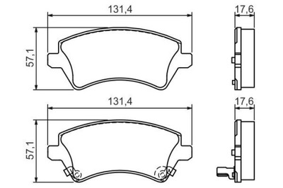 BOSCH 0 986 424 735 КОЛОДКИ ТОРМОЗНЫЕ