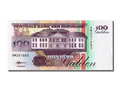 Banknot, Suriname, 100 Gulden, 1998, 1998-02-10, U