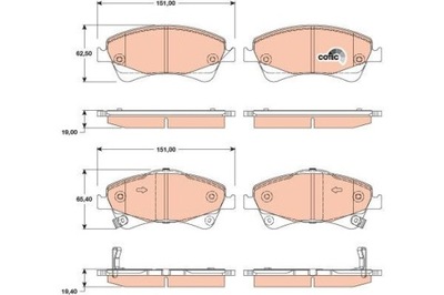 КОЛОДКИ ТОРМОЗНОЙ TOYOTA AURIS 07- ПЕРЕД