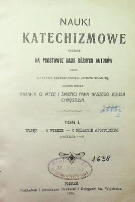 Nauki katechizmowe Tom 1 1908 r.