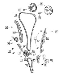 ENGRANAJE DE DISTRIBUCIÓN JUEGO FREEMONT SEBRING AVENGER CALIBER 2.4  