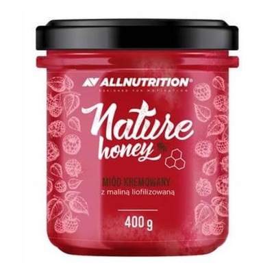 ALLNUTRITION Nature Honey Miód kremowany z maliną, 400g