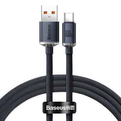 Baseus Kabel Przewód Ładowanie USB C - USB C Nylon Mocny Oplot 100W 2m