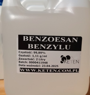 BENZOESAN BENZYLU 99,89% 5L KETEN