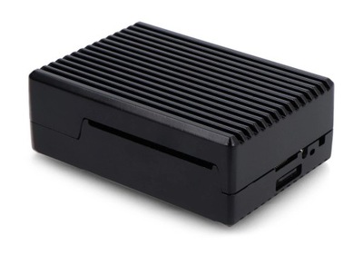 OBUDOWA DO RASPBERRY PI 5 - Z WYCIĘCIAMI - ALUMINIOWA - CZARNA