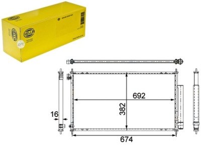 Hella конденсатор радиатор кондиционера 80110sea003 фото №1
