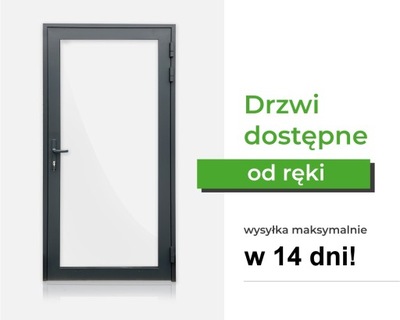 Drzwi Aluminiowe przeszklone (dowolny wymiar)