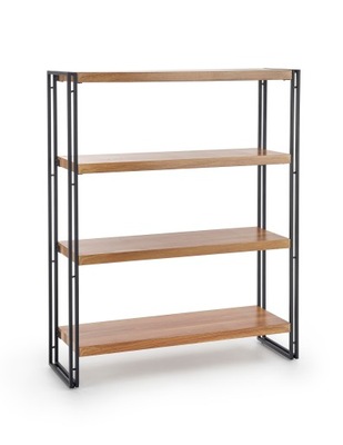 REGAŁ DO SALONU DĄB ZŁOTY CZARNY NOWOCZESNY