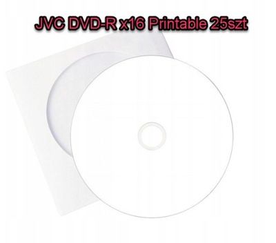JVC DVD-R Printable x16 koperta CD 25szt