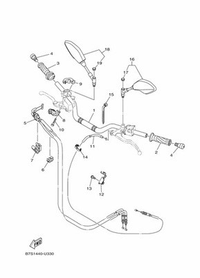 Linka sprzęgła YAMAHA MT-07