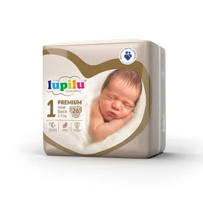 LUPILU Pieluchy PREMIUM 1 New born 2-5 kg 26 szt.