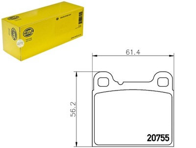 HELLA ZAPATAS DE FRENADO VOLVO 240 2.0 (P242. P244)  