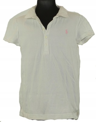 Koszulka polo Ralph Lauren biała 16 lat 168 cm USA