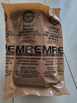 Racja żywnościowa MRE US Army Menu nr 3