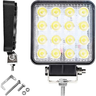 FARO DE DIODOS LUMINOSOS EN FUNCIONAMIENTO 16 DIODO LUMINOSO LED 12-24V ANTINIEBLA HALÓGENO INDICADOR TRAKTOR AFUSTE  