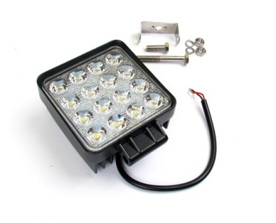 Фара рабочая 48w противотуманная фара 16 led 12-24v ip67. 57mm фото №1