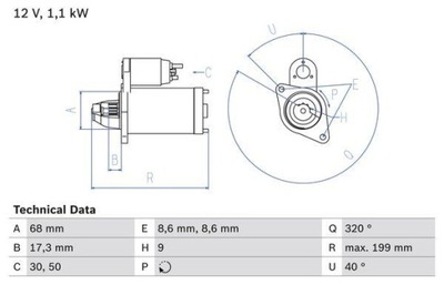 BOSCH 0 986 023 660 СТАРТЕР