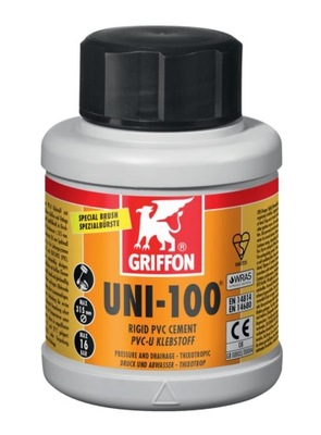 Klej GRIFFON UNI-100 z pędzlem do rur PVC-U 250 ml