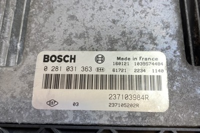Бортовий комп'ютер двигуна ecu renault trafic ii minibus / passenger jl 237103984r фото №1