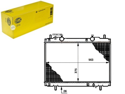 Радіатор fiat bravo multipla hella фото №1