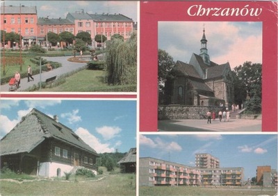 CHRZANÓW - RYNEK + OSIEDLE i KOŚCIÓŁ - 1985R