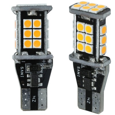 W16W LUZ 24 DIODO LUMINOSO LED 2835 CANBUS POMARANCZOWA  