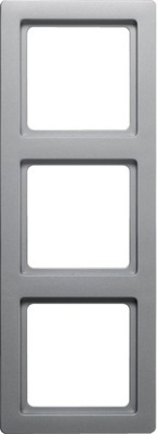 Hager Berker Q.1 Ramka 3-krotna Aluminium Aksamit IP20 IK02 10136084
