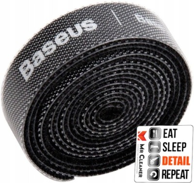 BASEUS ORGANIZER NA KABLE UNIWERSALNA TAŚMA RZEPOWA OPASKA REGULOWANA 100CM