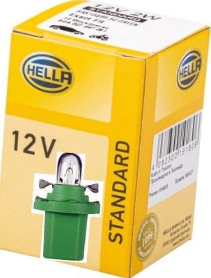 HELLA ESTÁNDAR LUZ T5 2W 12V B 8.5D VERDE 10 PIEZAS  