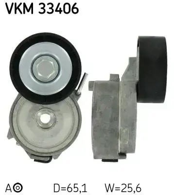 Ролик натягувача ремінь клиновий vkm 33406 skf фото №1