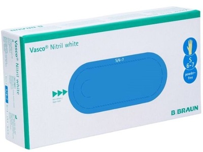 B.Braun Vasco Nitril white S, 100szt.