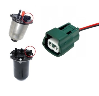 Штекер корпус фильтра топлива renault master iii, megane iv нагреватель фото №1