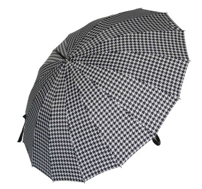 Wittchen Pa-7-151 parasol w czarno białą pepitkę.