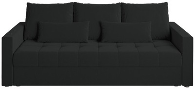 Sofa rozkładana z funkcją spania i pojemnikiem na pościel HOT czarny