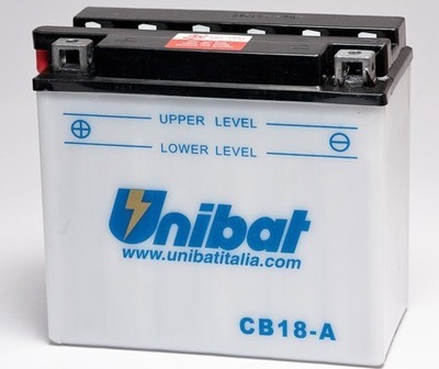 АККУМУЛЯТОР МОТОЦИКЛЕТНЫЙ UNIBAT CB18-A, YB18-A, 18AH