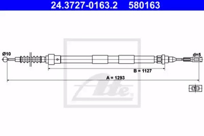 CABLE FRENOS DE MANO VOLKSWAGEN SEAT FORD ATE  