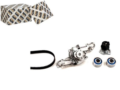 Hepu pk10290 насос водяна + набір ремінь розподільного валу фото №1