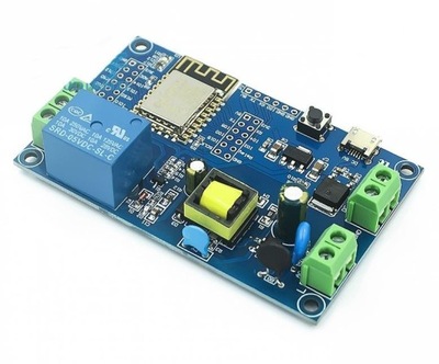 Płytka z modułem WiFi ESP8266 i przekaźnikiem