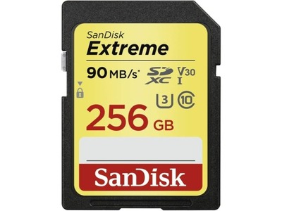 Karta pamięci SanDisk Extreme 256GB V30 U3 SDXC
