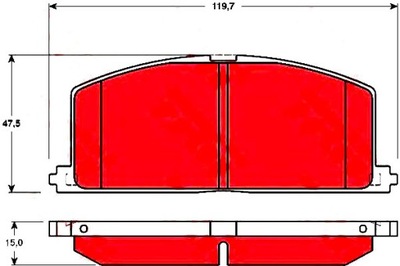 ZAPATAS DE FRENADO TOYOTA PARTE DELANTERA COROLLA TRW  