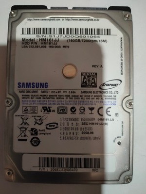 Dysk HDD SAMSUNG 160GB HM161JJ