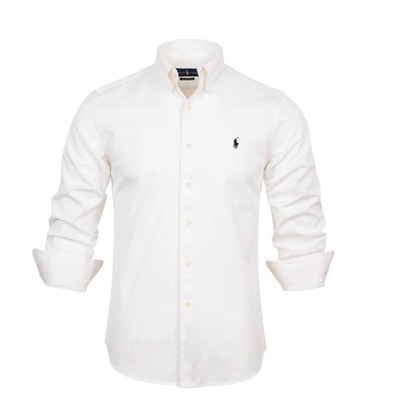 Koszula Polo Ralph Lauren Męska M-XXL SLIM FIT Biała Roz.XL