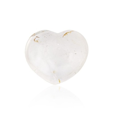 Kryształ górski - serce - S - miłość